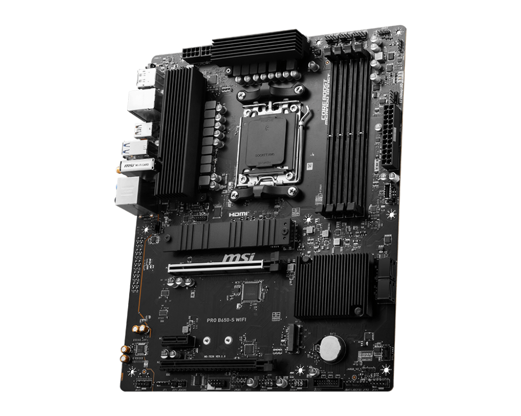 MSI PRO B650-S WiFi Motherboard – AM5 Socket, DDR5 Support, High-Performance WiFi-Enabled ATX Motherboard