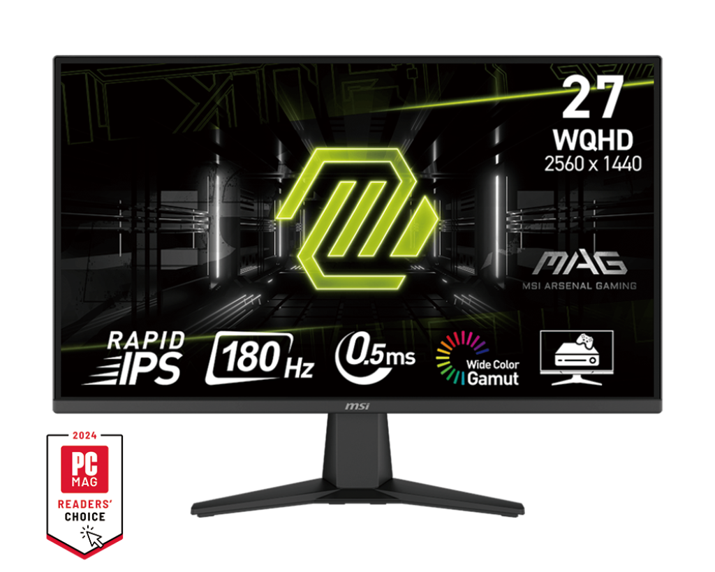 MSI MAG 275QF 27" Flat Gaming Monitor – 180Hz Refresh Rate, 0.05ms Response, FHD IPS Display, Competitive Gaming