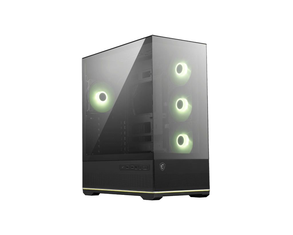 MSI MAG Pano 110R PZ Mid Tower Gaming Case – Black, Tempered Glass, ARGB Ready, Spacious Design