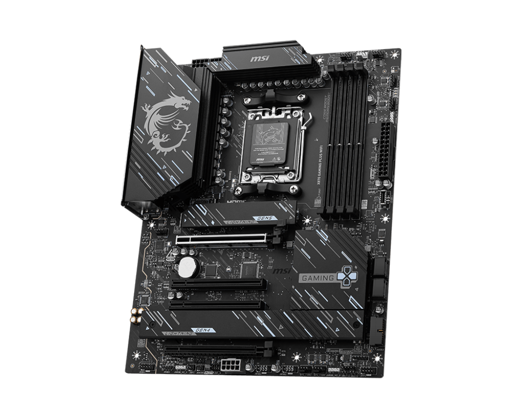 MSI X870 Gaming Plus WiFi Motherboard – AM5 Socket, DDR5 Support, High-Performance WiFi Gaming ATX Motherboard