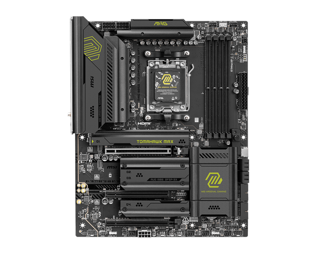 MSI MAG B850 Tomahawk MAX WiFi Motherboard – AM5 Socket, DDR5, ATX High-Performance Gaming & WiFi 6E Ready