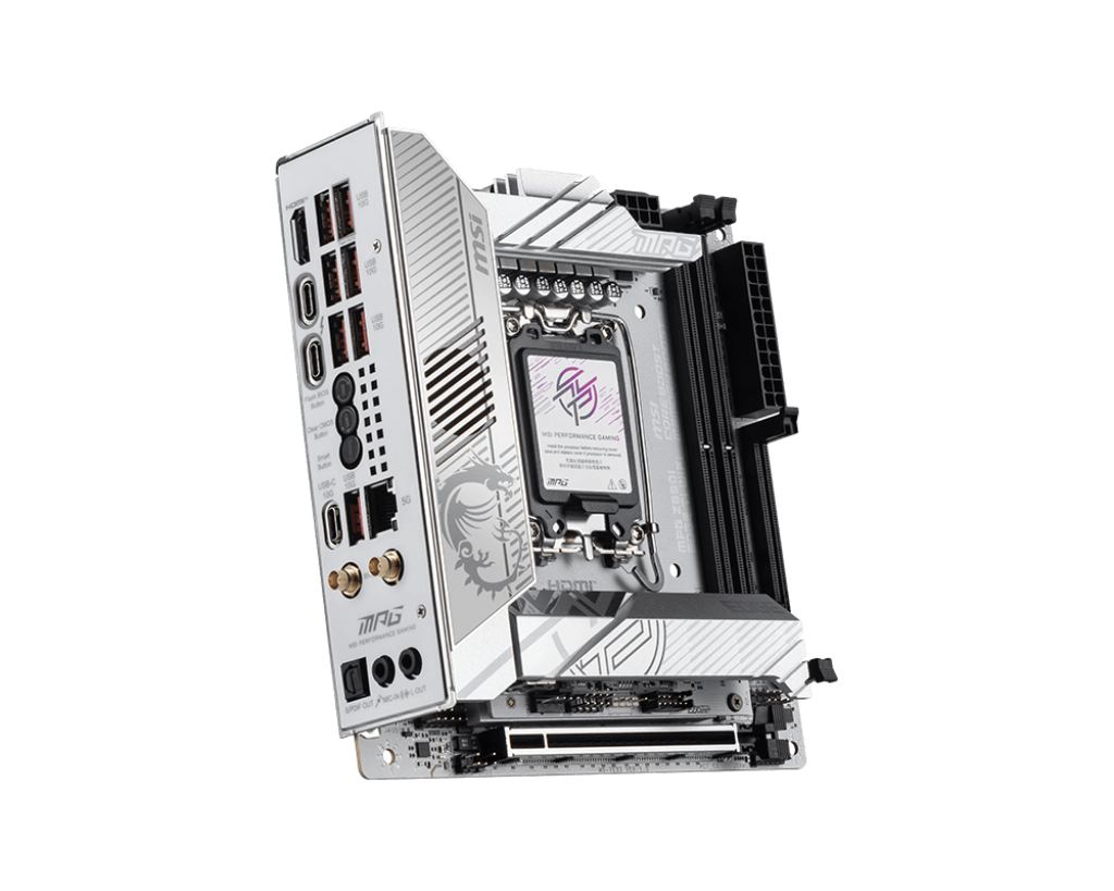MSI MPG Z890I Edge TI WiFi Motherboard – Mini-ITX, Intel LGA 1851, DDR5, High-Performance Gaming & WiFi 6E