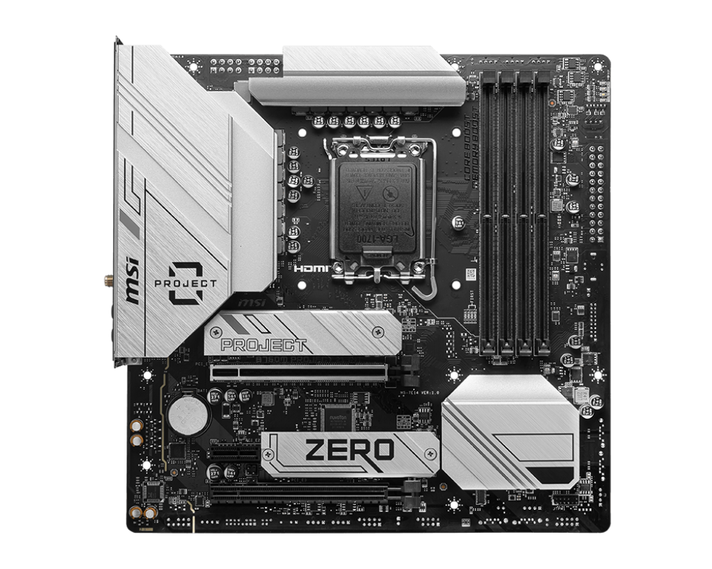 MSI B760M Project Zero Motherboard – LGA 1700, Micro-ATX, High-Performance Motherboard for Gaming & Productivity