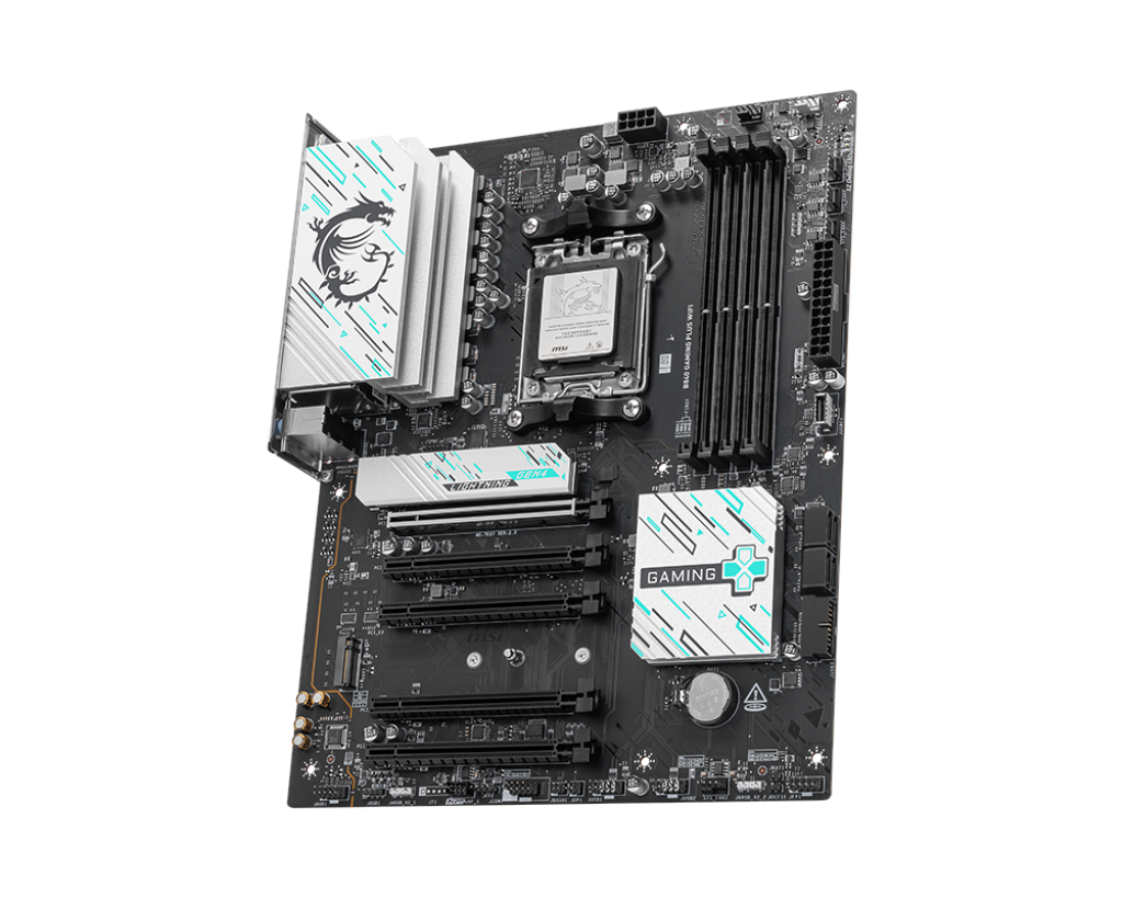 MSI B840 Gaming Plus WiFi Motherboard – AMD AM5 Socket, DDR5 Memory Support, PCIe 4.0, M.2 Slots, WiFi 6, 2.5G LAN, USB 3.2 Gen2, ATX Gaming Motherboard