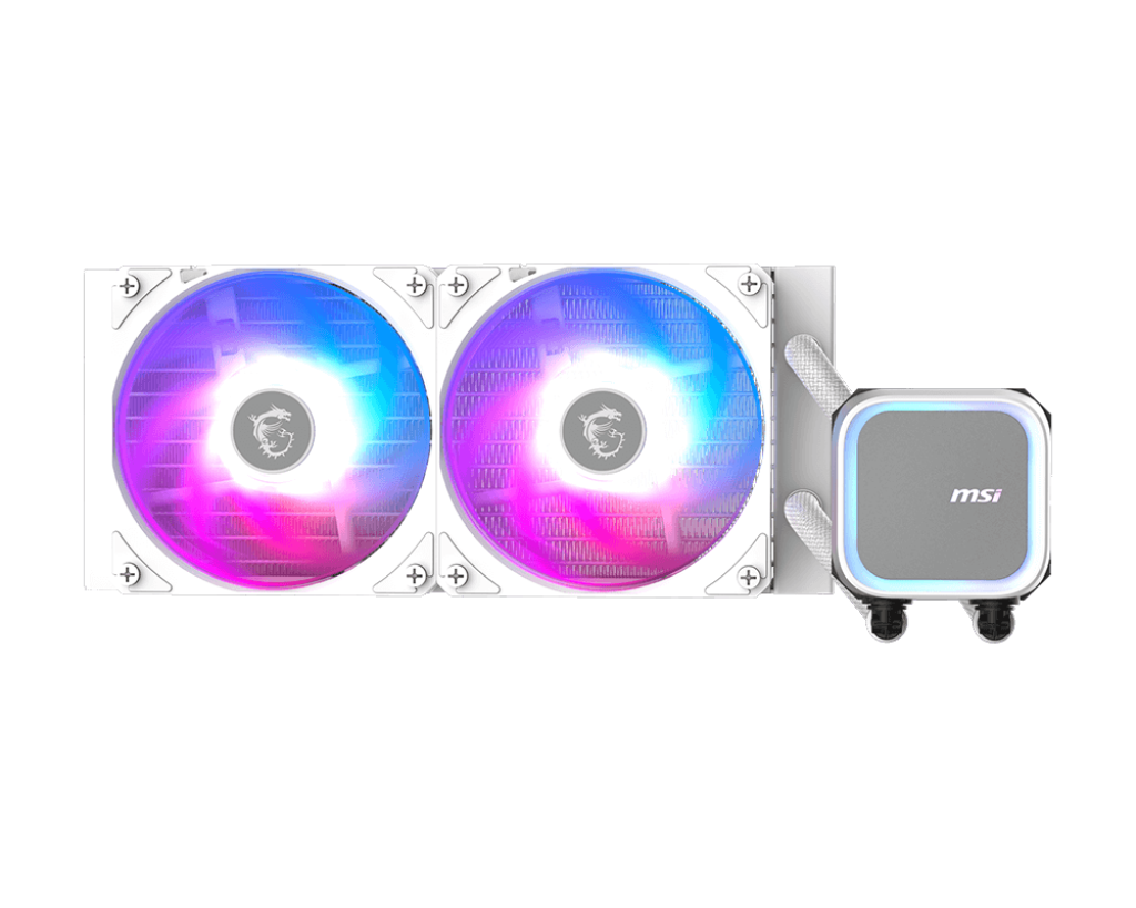 MSI MAG CORELIQUID A13 240mm White CPU Cooler – RGB Liquid Cooling, High Performance Thermal Management, Silent Operation