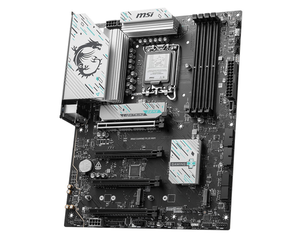 MSI B860 Gaming Plus WiFi Motherboard – LGA 1851, DDR5, High-Performance ATX Motherboard for Gaming & Connectivity