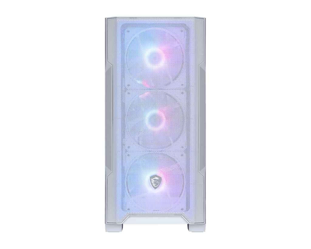 MSI MAG Forge M100R Micro ATX Tower Case – White, Tempered Glass, ARGB Ready, Compact & Stylish