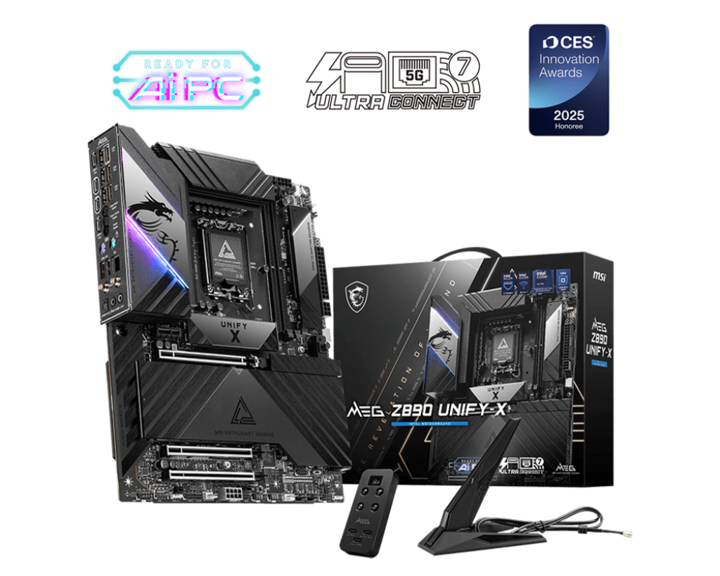 MSI MEG Z890 UNIFY-X Motherboard – LGA 1700, DDR5, High-Performance ATX Motherboard for Gaming & Overclocking
