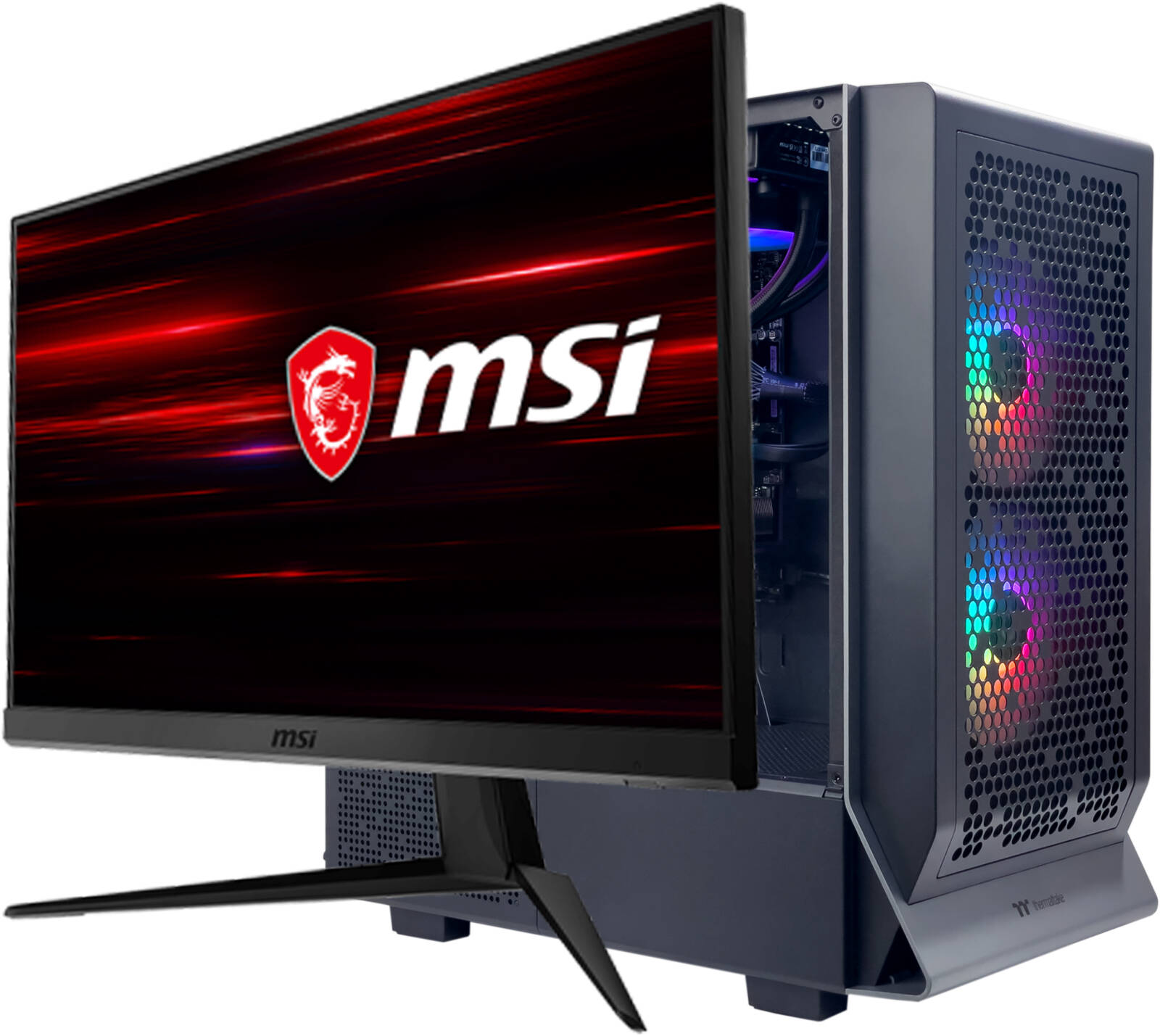 High End PC- Intel Core i7-14700KF, NVIDIA RTX 4060 TI 8GB, 32GB DDR5 RAM 6400MHz, 1TB SSD Gen 4, 750W 80 PLUS PSU, 240mm Liquid Cooler, 23.8 inch 144Hz Monitor