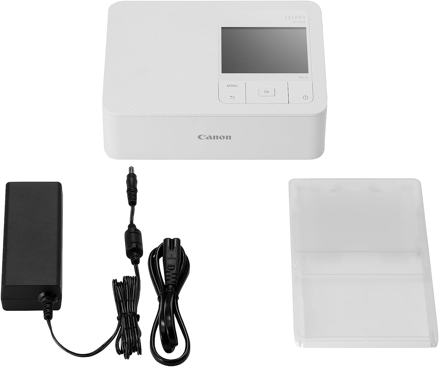 Canon SELPHY CP1500 Compact Portable Photo Printer (Upgraded CP1300 Model) | Photos,Collages & Stickers | Wi-Fi & Direct printing | Smart Devices ,Computers ,Cameras, SD Card & USB-C Flash Drives (White)