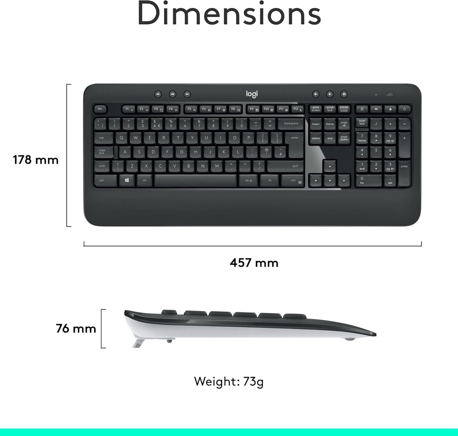 Logitech MK540 Advanced Wireless Keyboard and Mouse Combo for Windows and Mac - Black