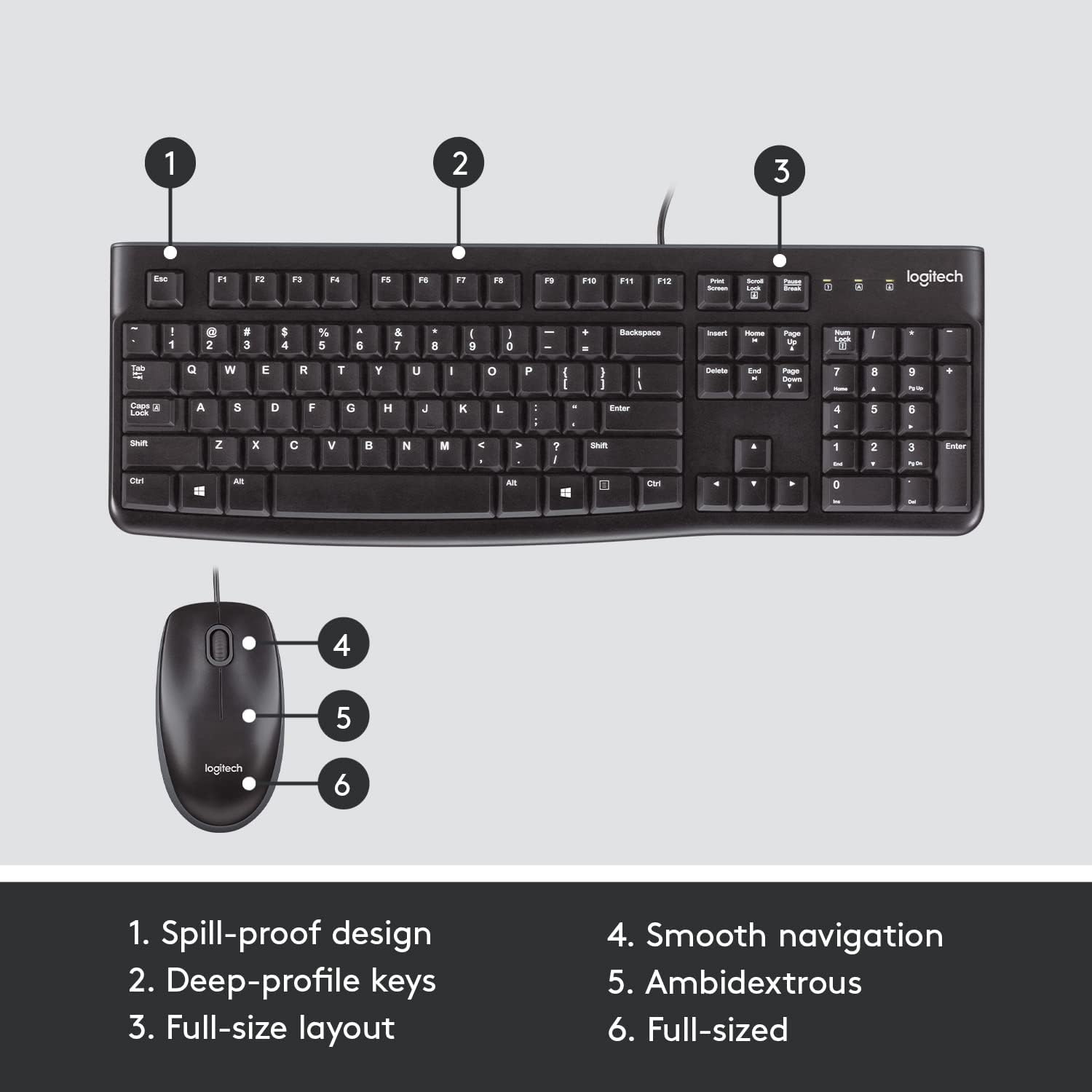 Logitech Desktop MK120 Mouse and keyboard Combo