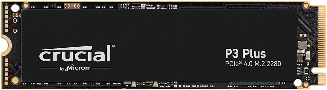 Crucial P3 Plus 1TB PCIe 4.0 3D NAND NVMe M.2 SSD, up to 5000MB/s CT1000P3PSSD8, Black