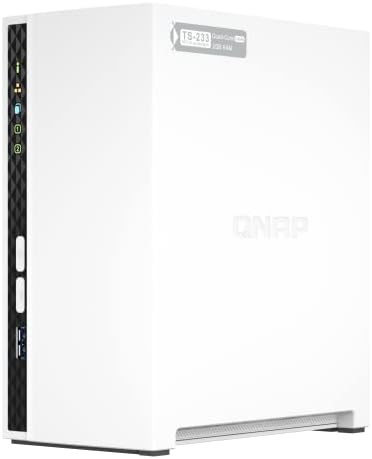 QNAP TS-233-US (2-Bay) Affordable Desktop NAS - White