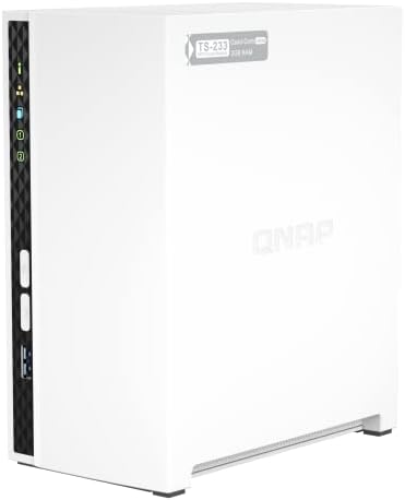 QNAP TS-233-US (2-Bay) Affordable Desktop NAS - White