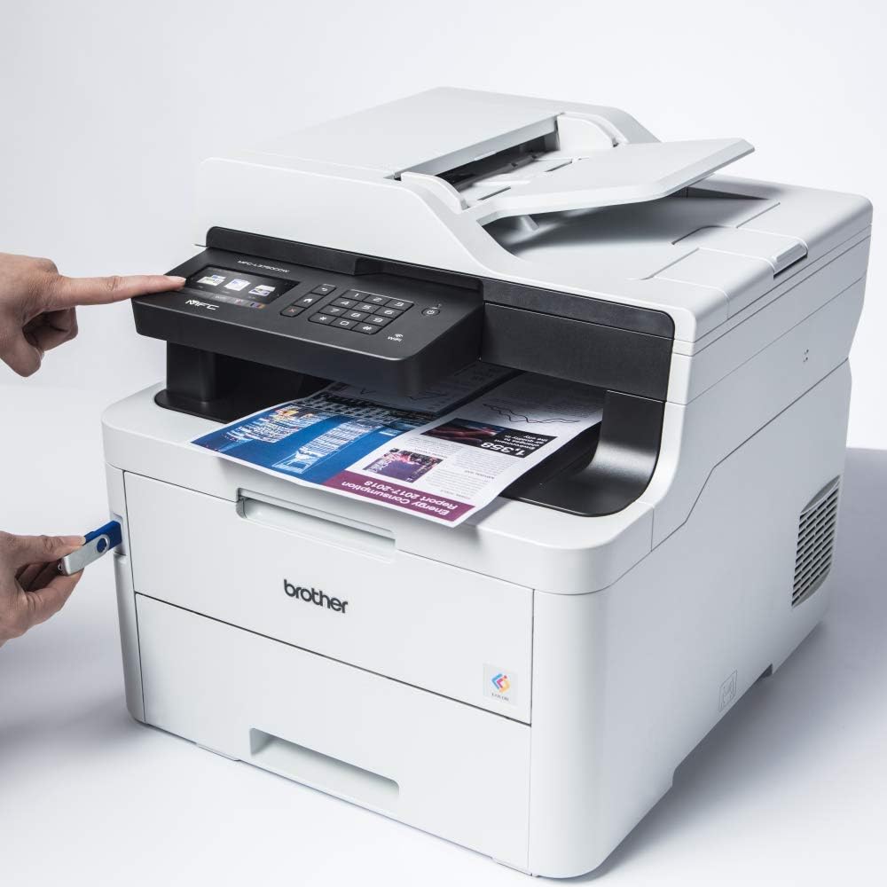 Brother wireless all in one printer, mfc-l3750cdw, with advanced led color laser print, duplex & mobile printing, high yield ink toner