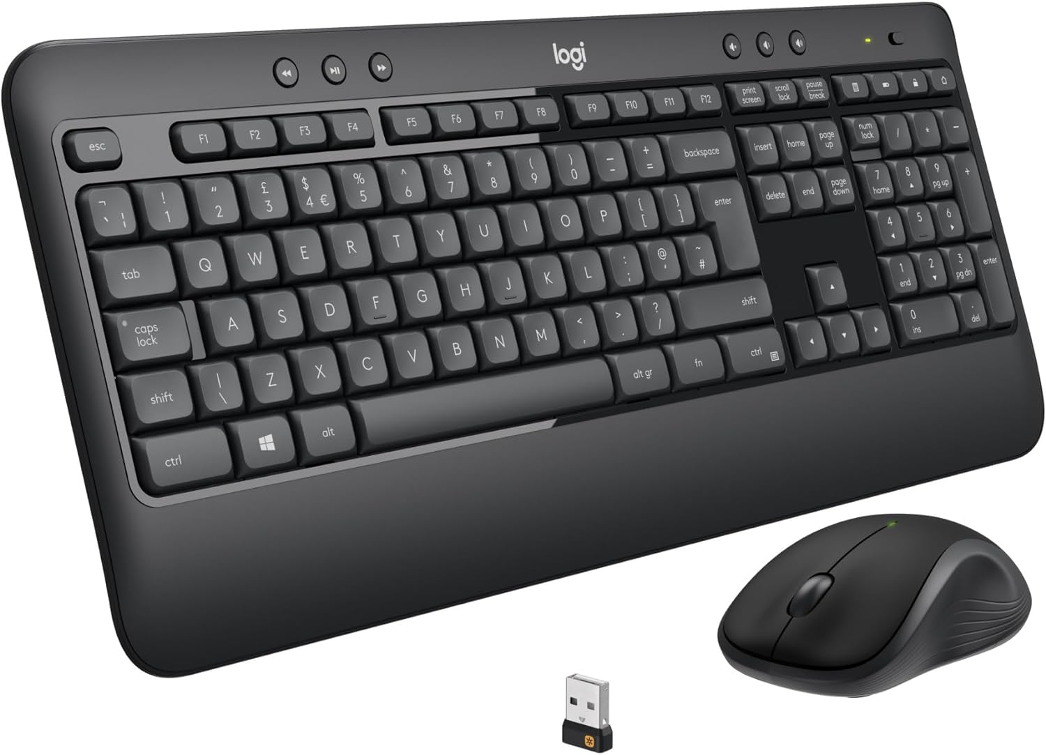 Logitech MK540 Advanced Wireless Keyboard and Mouse Combo for Windows and Mac - Black