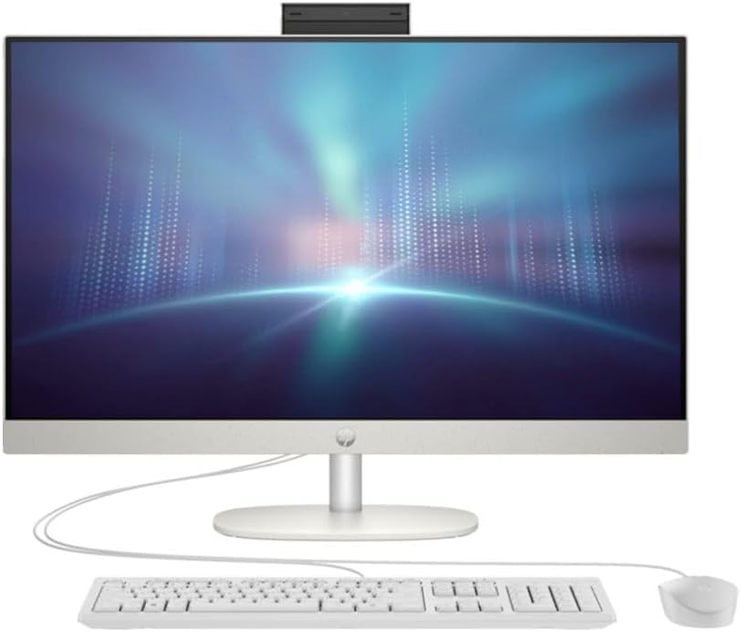 2023 Newest HP All-in-One 27-inch Desktop, 13th Generation Intel Core i7-1355U processor|16GB DDR4 RAM|1TB M.2 SSD|Intel® Iris® Xᵉ Graphics| Windows 11 Pro - Shell white (Upgraded)