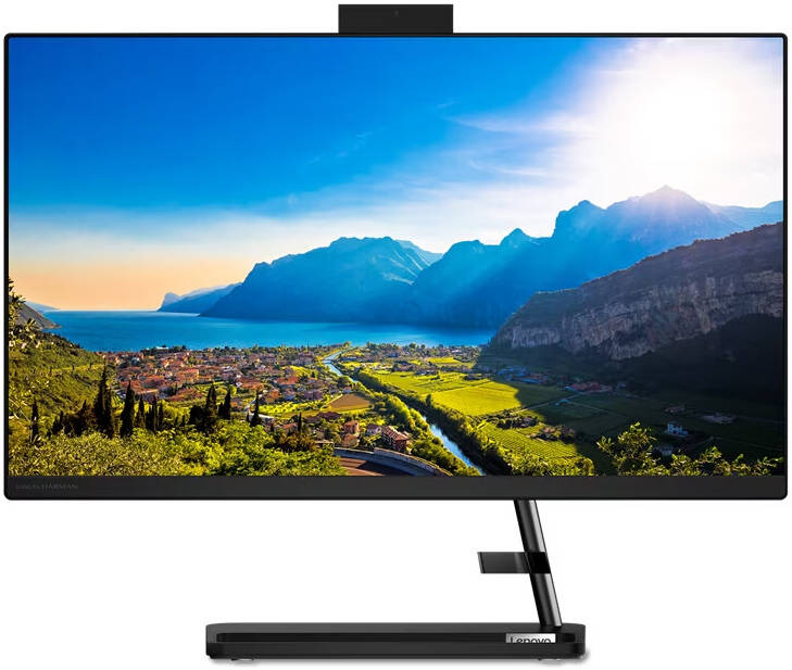 Lenovo IdeaCentre AIO 3 24ALC6, 24" FHD Display, AMD Ryzen 5-7530U, 8GB RAM, 256GB SSD, Integrated AMD Radeon Graphics, ENG-ARB Wirless K/B & Mouse, Win 11, Black | F0G100WDAX