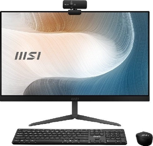 MSI Modern AM241 11M A23.8" FHD All In One PC, Intel Core i5-1135G7, 8GB RAM, 1TB HDD+256GB SSD, Windows 11, Wireless Keyboard + Mouse, Black | 9S6-AE0112-829
