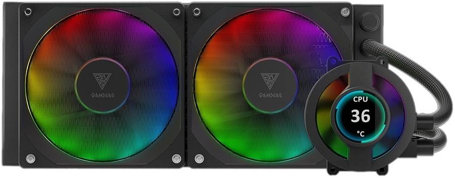 GAMDIAS CHIONE P3-240U RGB AIO Liquid CPU Cooler – 240mm High-Performance Water Cooling System