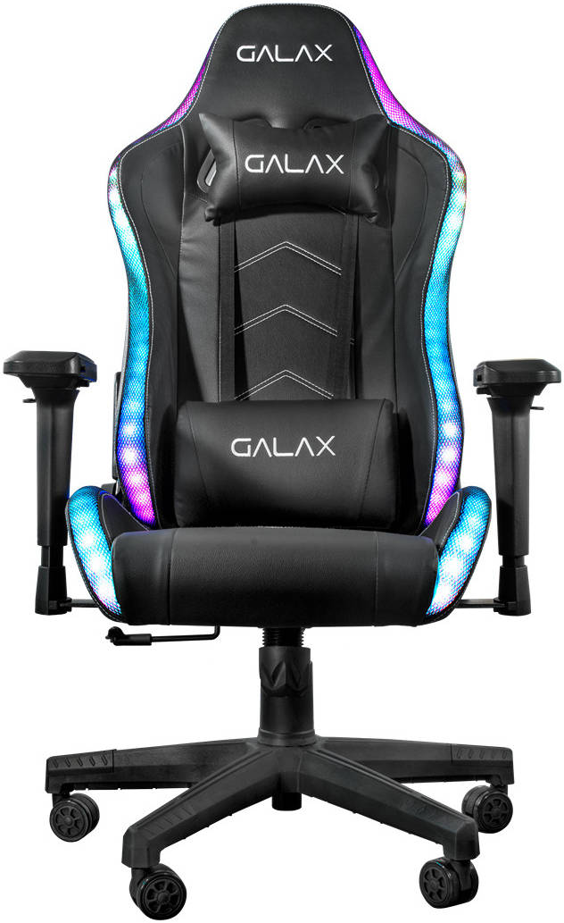 GALAX GC-01S RGB Gaming Chair – Iron Frame, Built-in Adjustable Lumbar Support, 100 mm Class 4 Gas Lift, 90-180° Recline, Max Load 170 kg