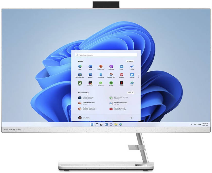 Lenovo IdeaCentre AIO 3 27IAP7 Desktop Computer, 27" FHD IPS Display, Intel Core i7-13620H, 8GB RAM, 512GB SSD, GeForce MX550 4GB Graphics, Wireless ENG-ARAB K/B & Mouse, FreeDOS, Black | F0GJ00LXAX