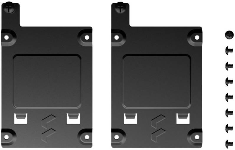 Fractal Design SSD Bracket Kit Type-B – Dual Pack, Black, Easy Installation for 2.5" Drives