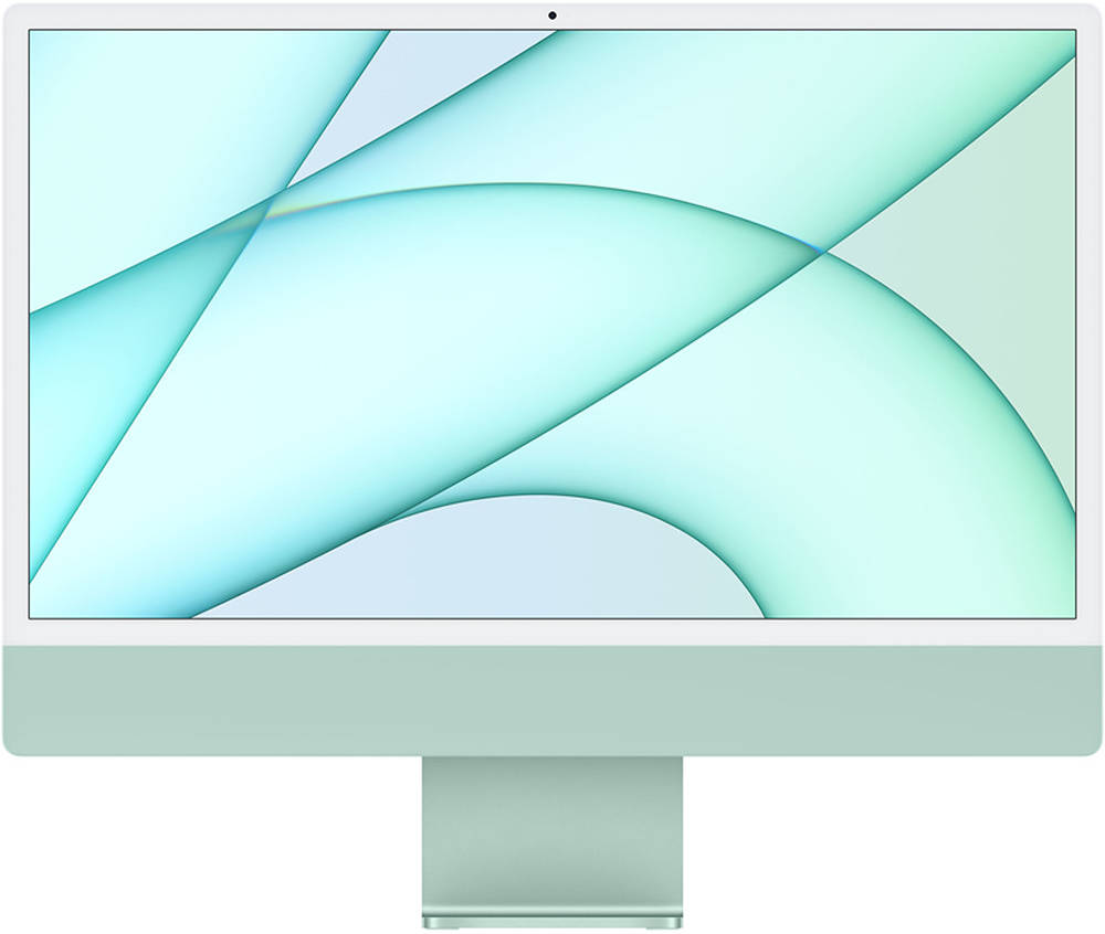 Apple iMac 24'' Retina 4.5K Display PC, M1 Chip With 8-Core CPU, 8-Core GPU, 8GB Unified Memory, 16-Core Neural Engine, 256GB SSD Storage, English-Arabic Keyboard and Mouse, Green | MGPH3 AB/A