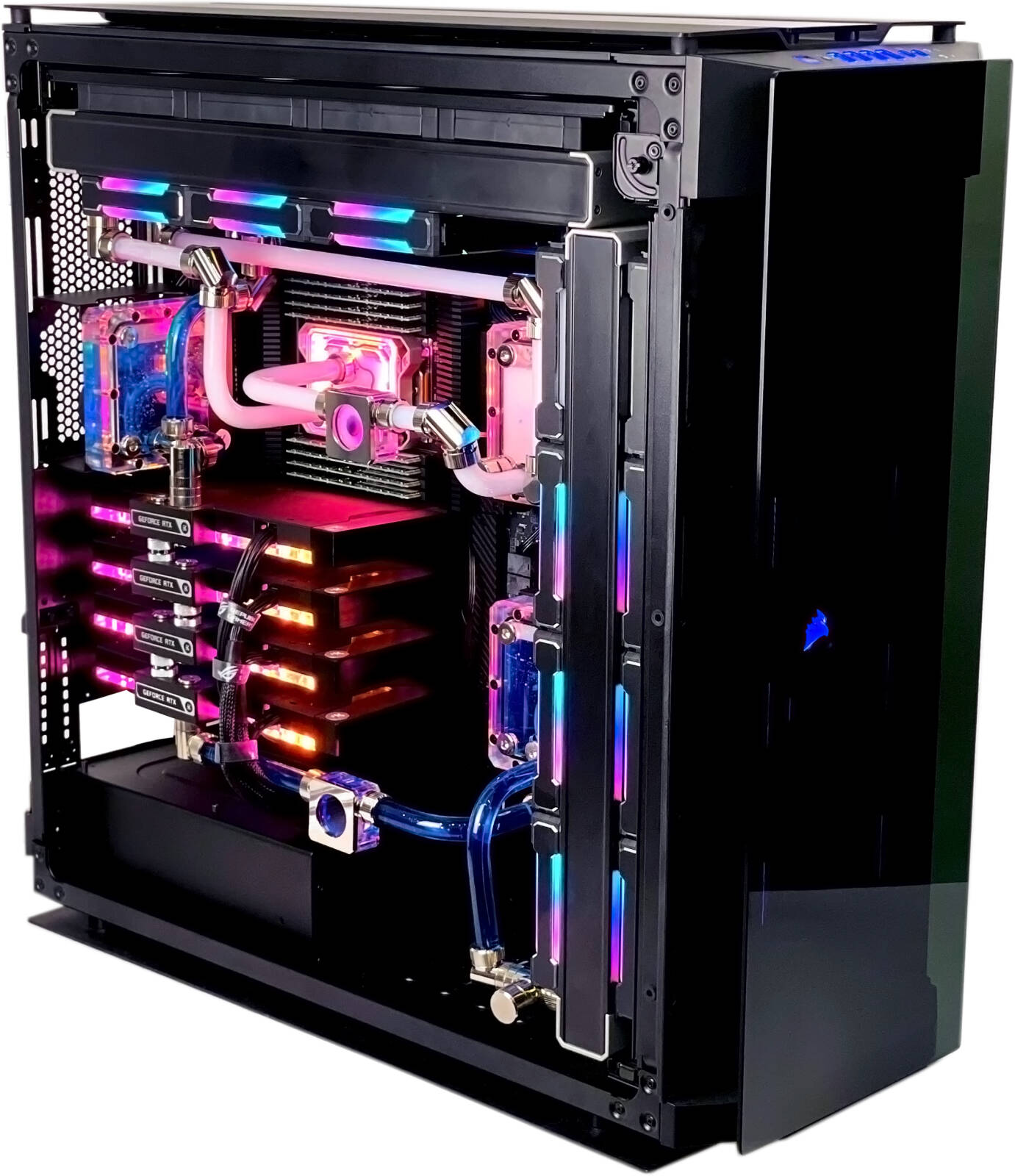 HPC Water Cooled Workstation - AMD Threadripper PRO 7995WX 96 Cores 192 Threads, 4x NVIDIA A100 80GB, 512GB DDR5 RAM 4800MHz, 2TB SSD Gen 4 + 20TB HDD, 1600W + 1200W 80 PLUS Gold PSU