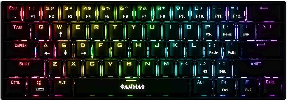 GAMDIAS Hermes E3 Black RGB Wired Gaming Keyboard – Mechanical-Feel Keys, Anti-Ghosting, RGB Backlit, Ergonomic Design, PC Gaming Keyboard