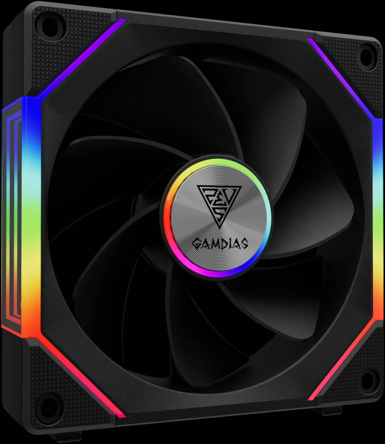 GAMDIAS AEOLUS P2-1201 120mm RGB Cooling Fan – High Airflow, Quiet Operation, PC Case Fan with RGB Lighting