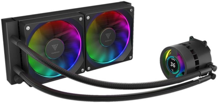 GAMDIAS CHIONE P3-240U RGB AIO Liquid CPU Cooler – 240mm High-Performance Water Cooling System