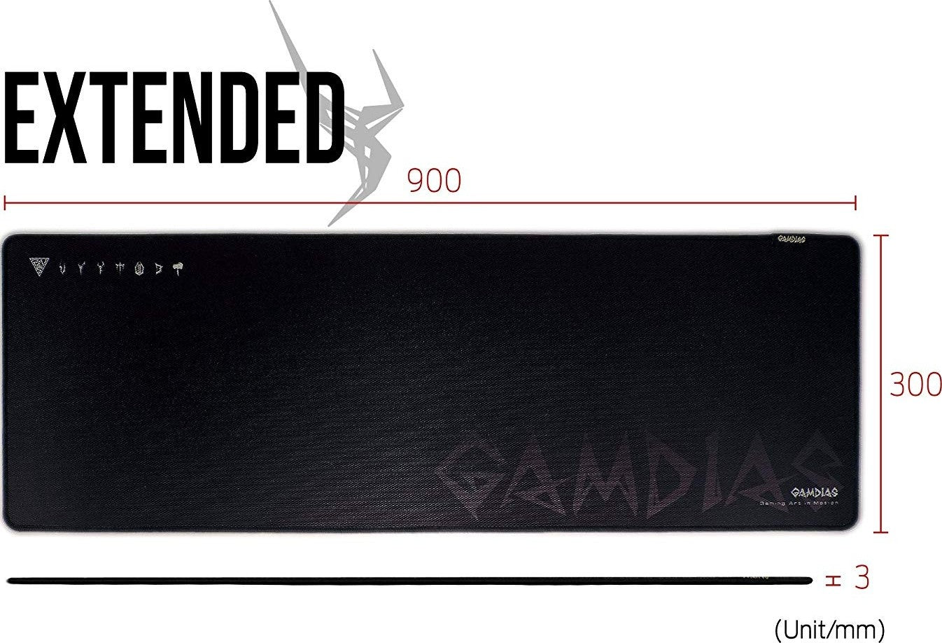 GAMDIAS NYX P1 Gaming Mouse Mat – Smooth Surface, Non-Slip Base, Precision Control, Large Size, Durable PC Gaming Mousepad