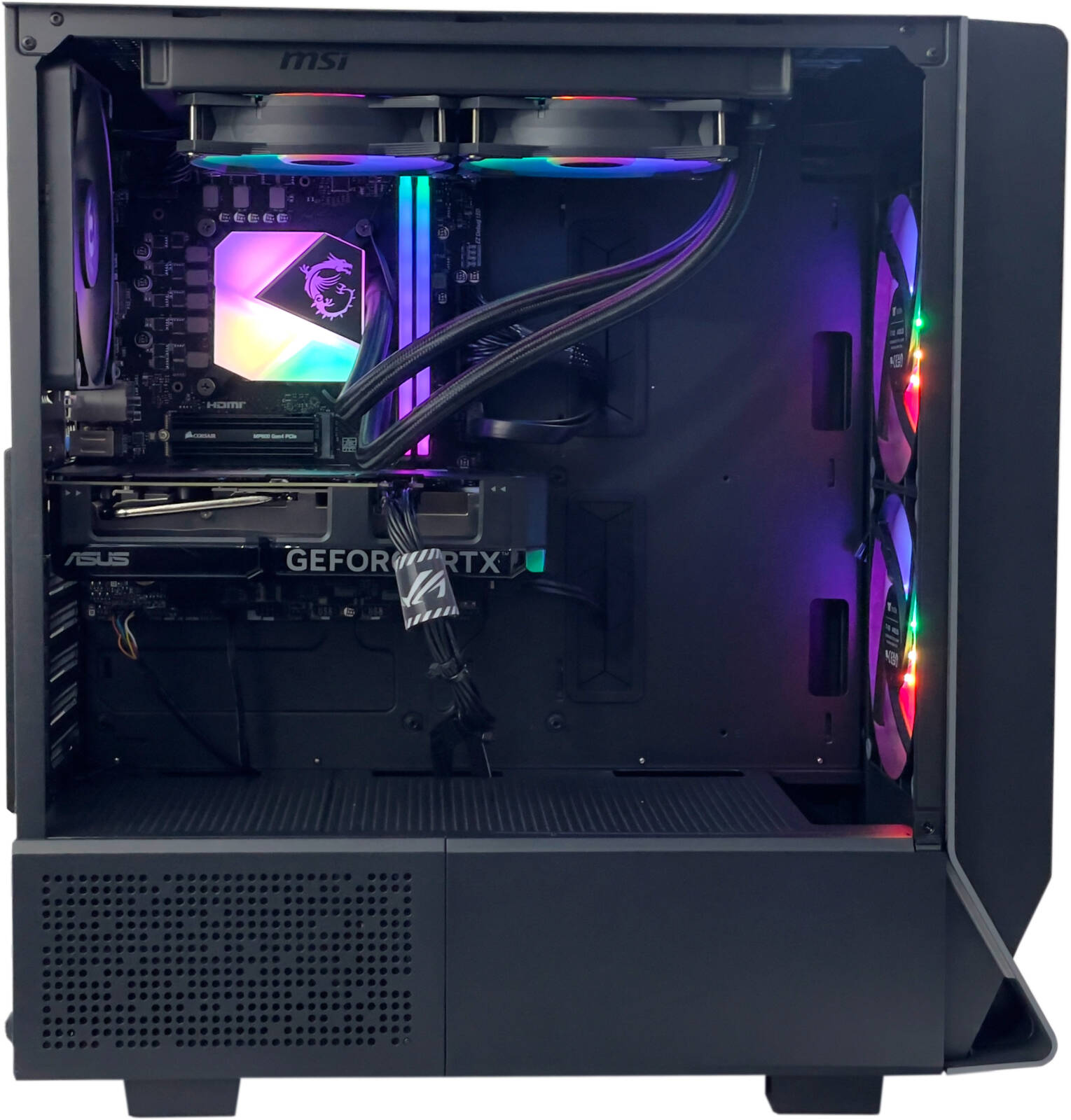 Horizon Gaming PC - Intel Core i7-14700K 20 Cores 28 Threads, NVIDIA RTX 4060 Ti 8GB, 32GB DDR5 RAM 6400MHz, 1TB SSD Gen 4, 850W PSU, 240mm Liquid Cooler, Wi-Fi + BT
