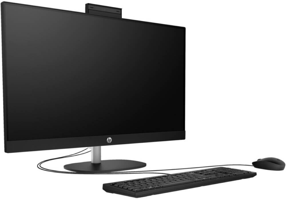 HP All-in-One 27" Inch FHD IPS Display, 13th Gen Intel Core i7 1355U, Iris X Graphics, 8 GB DDR4 RAM, 512 GB NVMe SSD, FreeDOS, Bundle PC, Jet Black | 27-cr0086nh | 91H75EA