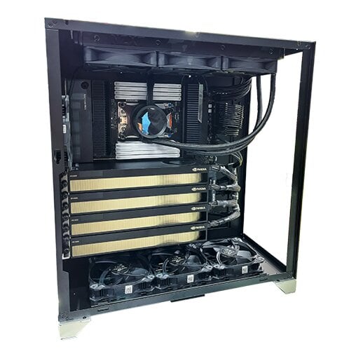 Rack-mounted Workstation - AMD Threadripper PRO 5995WX 64 Cores 128 Threads, 2 x NVIDIA RTX A6000 48GB, 256GB DDR4 RAM 3600MHz, 4TB SSD Gen 4, 1500W Platinum PSU, 360mm Liquid Cooler, Wi-Fi