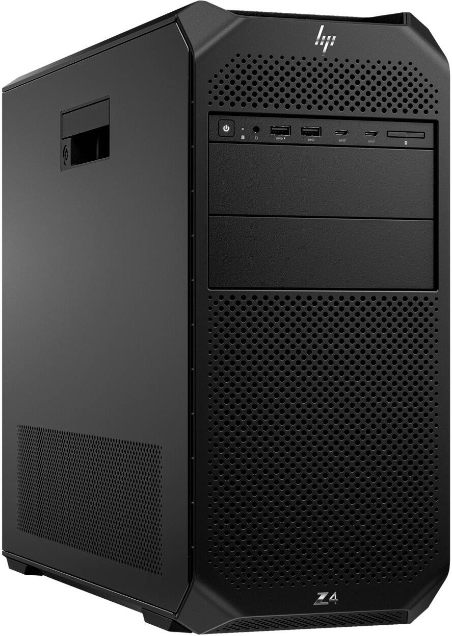 HP Z4 G5 TWR Workstation Desktop PC, Intel Xeon W3-2423 6-Core 4.0GHz, 32GB DDR5 RAM, 512GB SSD + 2TB HDD, DVD-ODD, NVIDIA QUADRO T1000 4GB, USB 320 Wired K/B & Mouse, Win 11 Pro, Black | HP Z4-G5-TWR