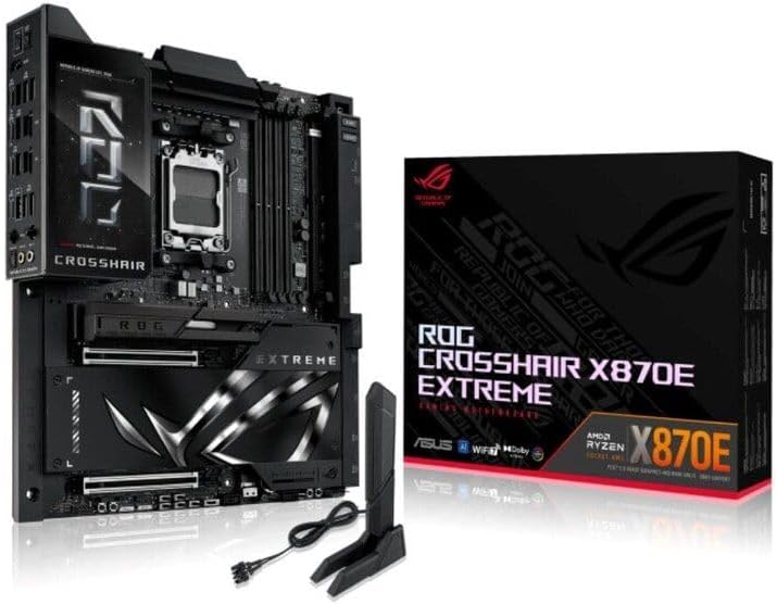 ASUS ROG Crosshair X870E Extreme Gaming Motherboard – AMD AM5 Socket, X870E Chipset, PCIe 5.0, USB4, Wi-Fi 7