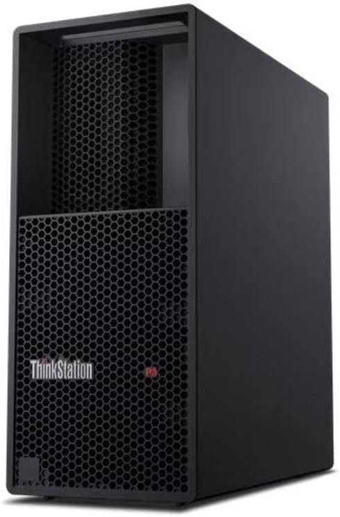 Lenovo ThinkStation P3 Tower Desktop Computer, Intel Core i7-14700 Processor, 16GB RAM, 512GB SSD, Intel UHD Graphics 770, Wired English/Arabic Keyboard & Mouse, Win 11 Pro, Black | 30GS00BDAX