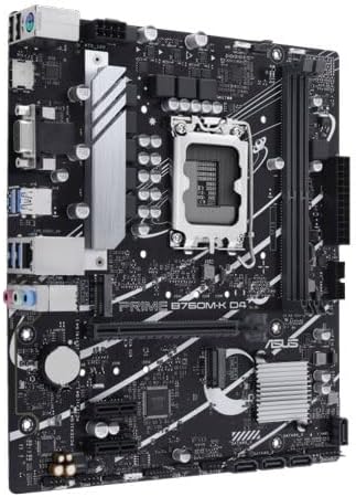 ASUS Prime B760M-K D4 Motherboard – LGA1700, Intel B760 Chipset, DDR4, USB 3.2 Gen 1, Micro-ATX