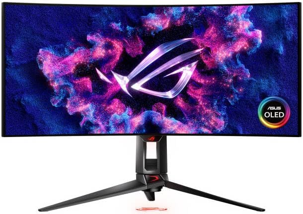 ASUS ROG Swift PG34WCDM Gaming Monitor – 34" Ultrawide QHD (3440x1440), OLED, 240Hz, 0.03ms, DisplayPort + HDMI (x2) + USB-C + USB Hub, Black