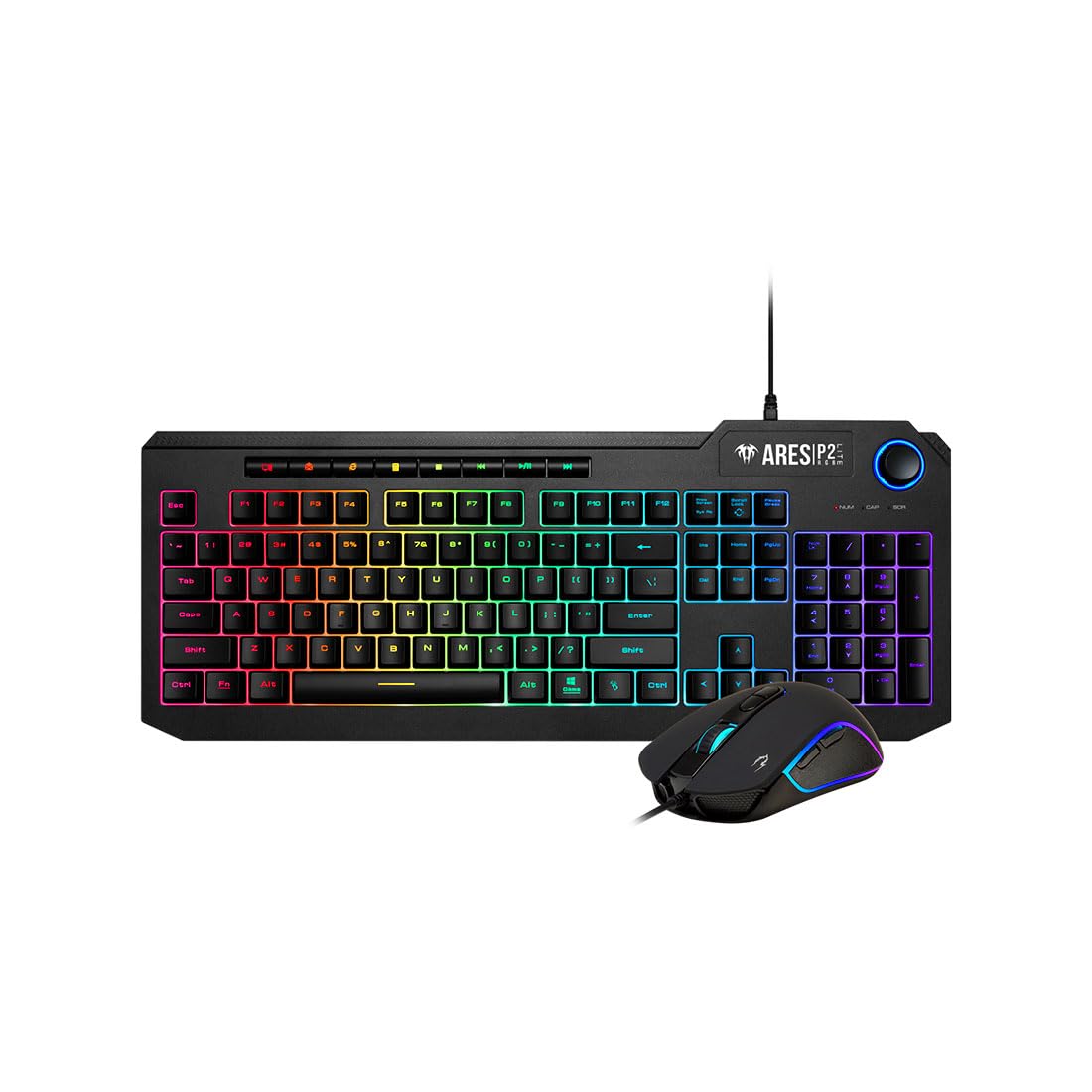 GAMDIAS ARES P2 Lite 2-IN-1 Wired Keyboard & Mouse Combo – Gaming & Office Bundle, Compact and Durable