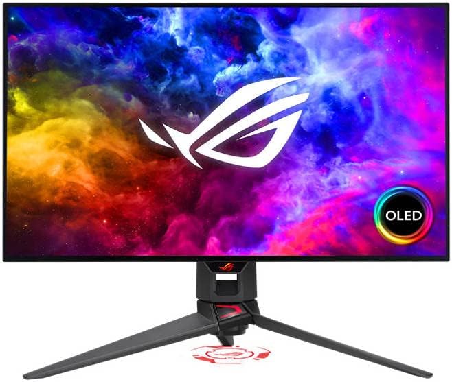 ASUS ROG Swift OLED PG27AQDM Gaming Monitor – 27", 2560x1440 QHD, 240Hz, 0.03ms Response, HDMI (x2) + DisplayPort + USB Hub, Black