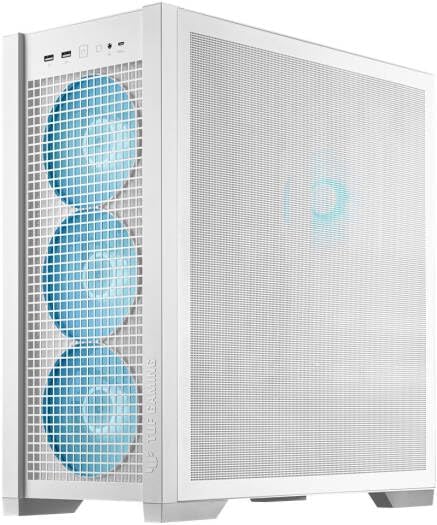 ASUS TUF Gaming GT302 Mid-Tower PC Case – White with Tempered Glass & ARGB Fans, ATX / Micro-ATX / Mini-ITX Compatible