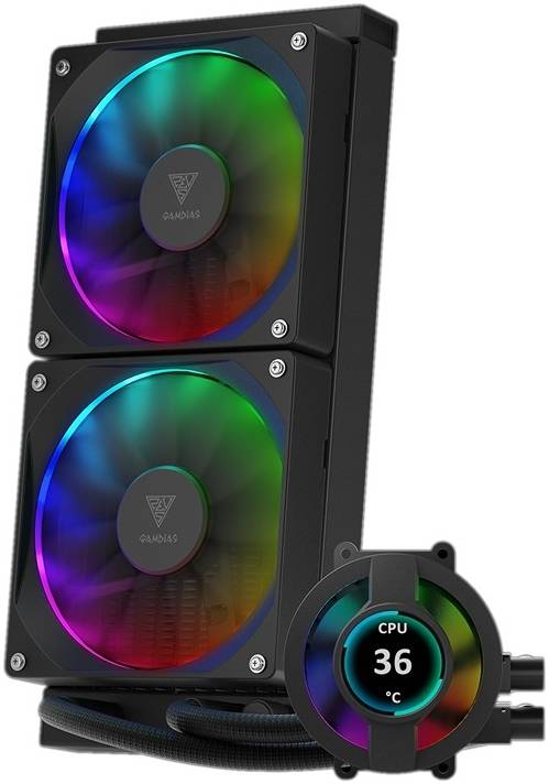 GAMDIAS CHIONE P3-240U RGB AIO Liquid CPU Cooler – 240mm High-Performance Water Cooling System