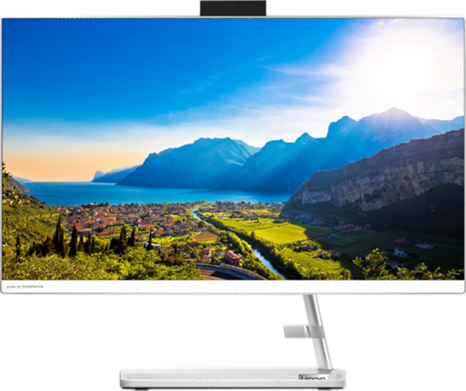 Lenovo AIO3 241TL6 23.8" FHD Touch Screen, Intel Core i7-1165G7 2.80GHZ, 8GB RAM, 512GB SSD, 2GB Nvidia Geforce MX450 Graphics, Bluetooth, Camera, Wireless, Windows 10, White | F0G0009LAX