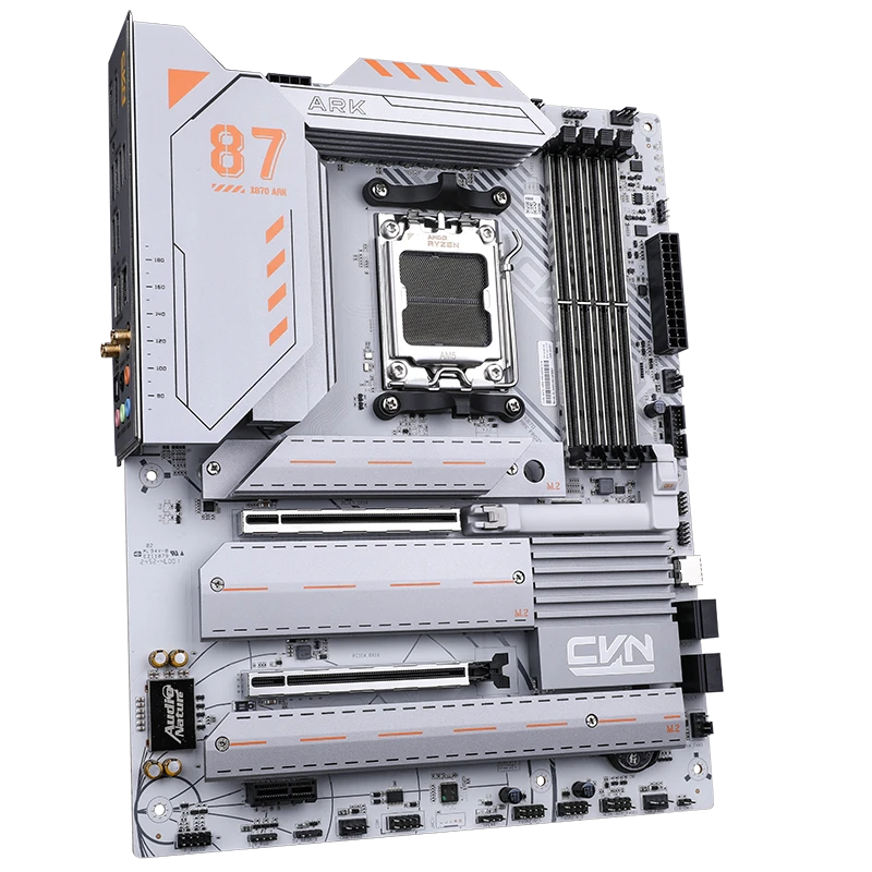 Colorful CVN X870 ARK FROZEN V14 ATX Motherboard – AMD X870, AM5 Socket, DDR5, PCIe 5.0, M.2 Slots, WiFi 6, High-Performance Gaming & Overclocking Board