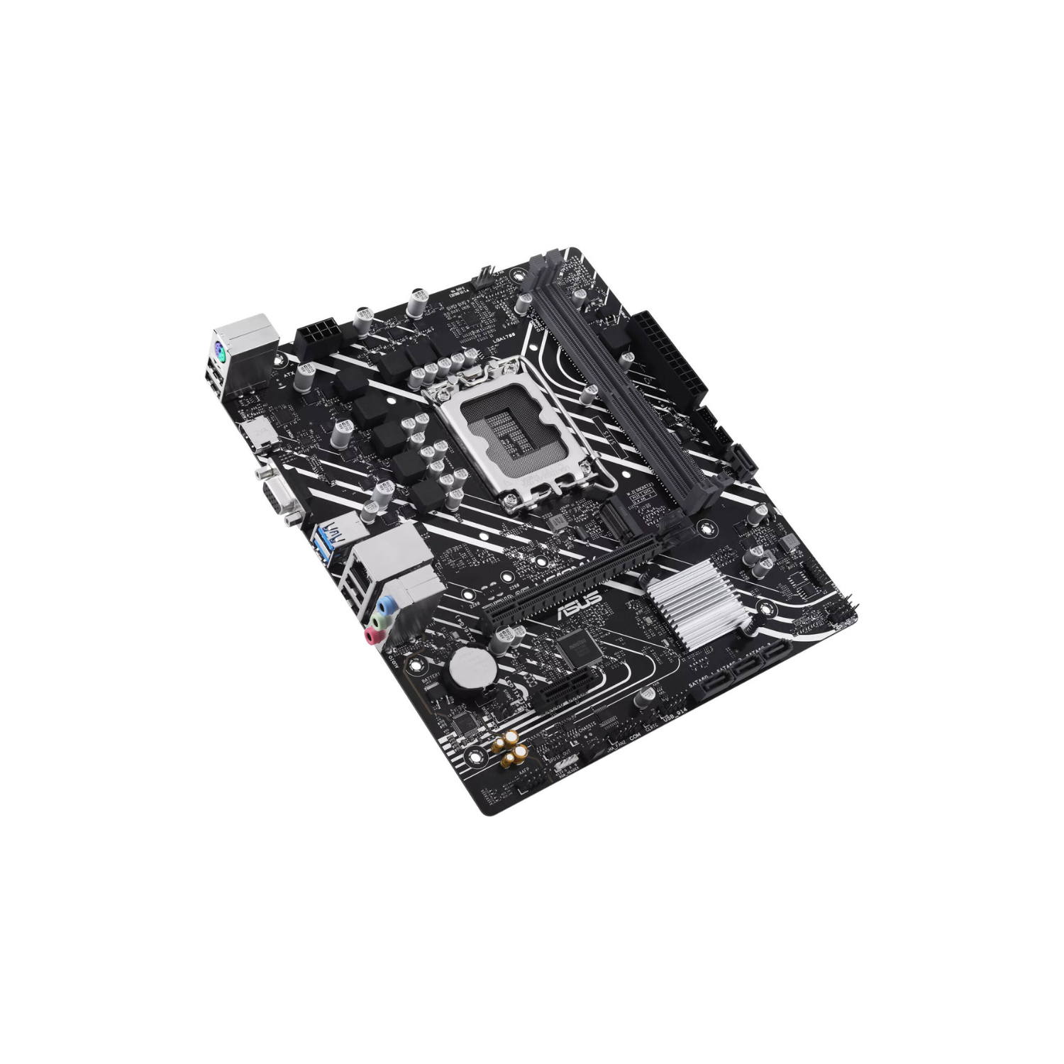 ASUS PRIME H610M-D D4 – Micro-ATX LGA1700 Motherboard with DDR4 Support, PCIe 4.0, M.2 Slot, Realtek 1Gb Ethernet, HDMI™, D-Sub, USB 3.2 Gen 1, SATA 6 Gbps, COM Port, LPT Header, RGB Header.