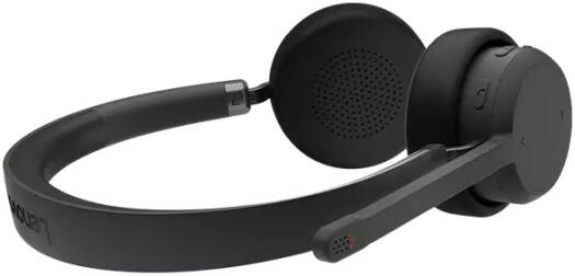 Lenovo Wireless Stereo Headset, Bluetooth 5.3, 640 mAh Capacity, 40 mm Drivers USB Digital Audio, 32 Ohm Impedance, Professional Call Performance, Black | 4XD1Q30302